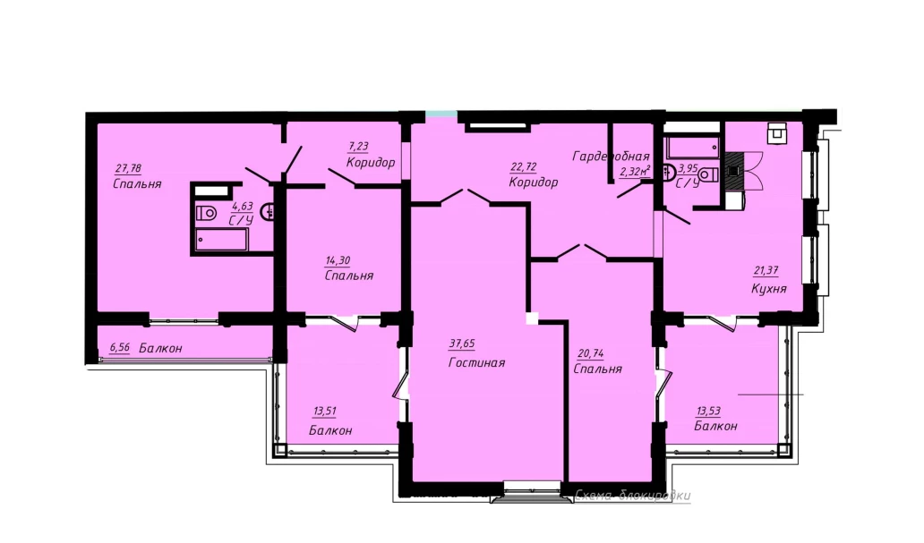 4-комнатная квартира 172.78 м²  10/10 этаж