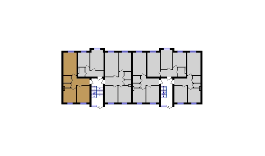 2-xonali xonadon 55.82 m²  1/5 qavat | QIZILTEPA Turar-joy majmuasi