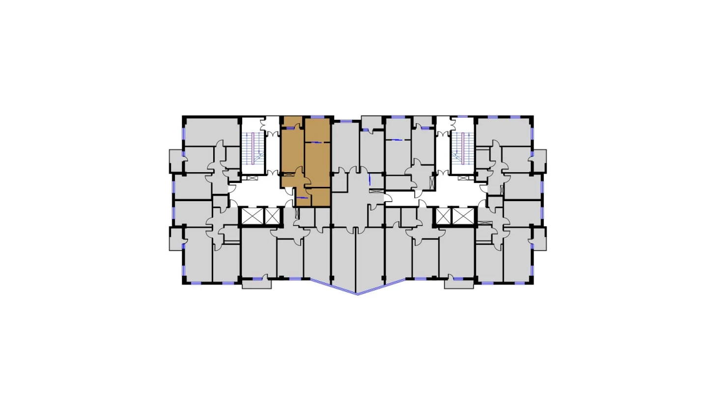 2-комнатная квартира 56.58 м²  12/12 этаж