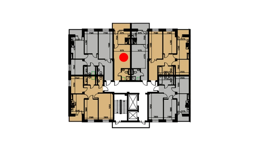 1-комнатная квартира 30.31 м²  3/3 этаж