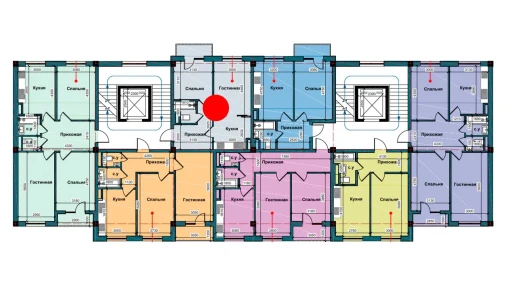 2-xonali xonadon 46.6 m²  6/6 qavat