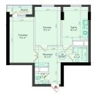 2-комн. квартира 63.3 м²  12/25 этаж | Жилой комплекс Brilliant City