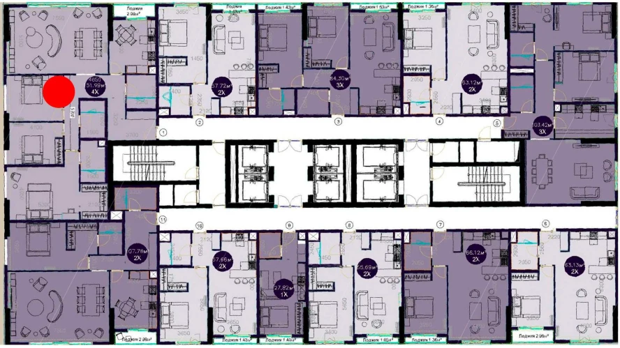 4-комнатная квартира 151.99 м²  2/2 этаж