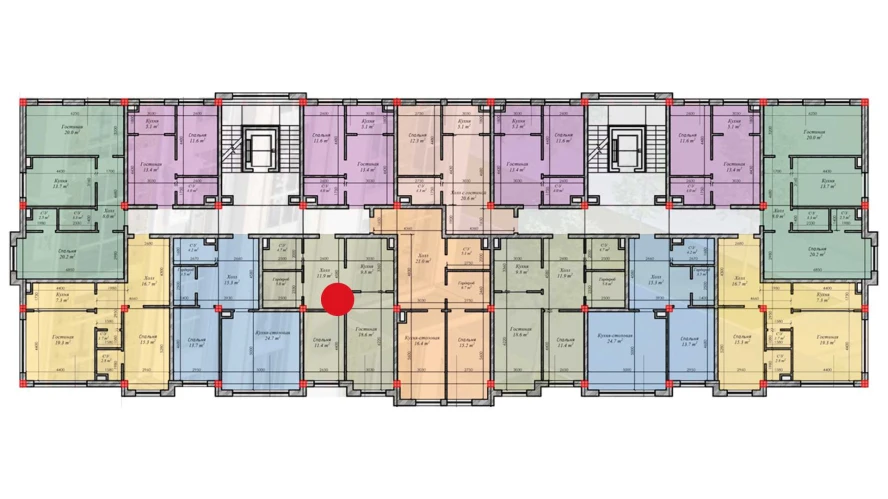 2-комнатная квартира 62.2 м²  2/2 этаж