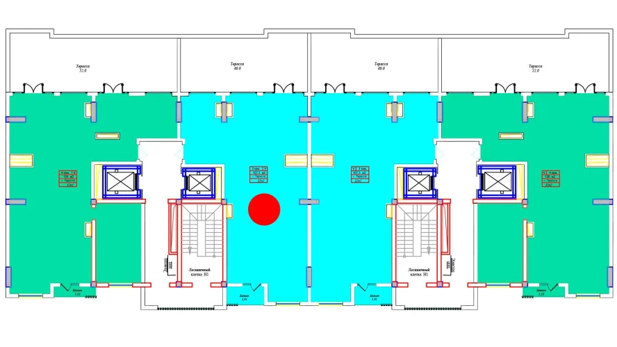 3-xonali xonadon 107.3 m²  17/17 qavat