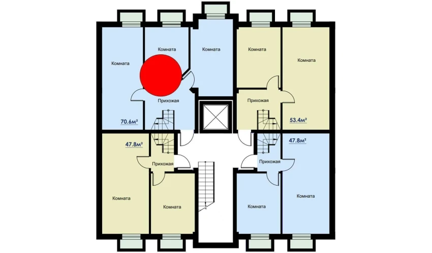 3-xonali xonadon 140.2 m²  1/6 qavat | CHOSHTEPA GARDEN Turar-joy majmuasi