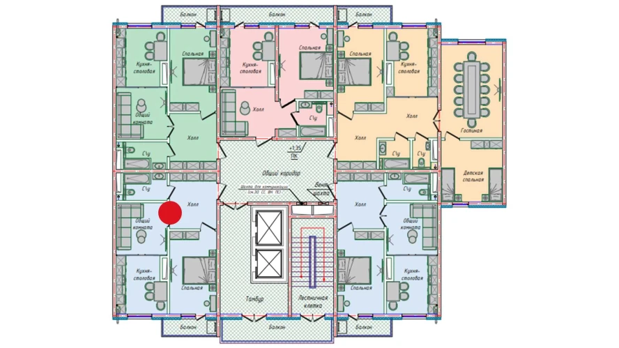 2-комнатная квартира 50.85 м²  16/16 этаж