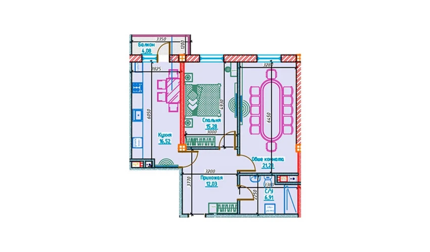 2-комнатная квартира 72.02 м²  11/13 этаж | Жилой комплекс Al-Qasr