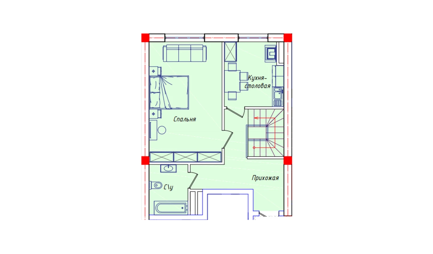 3-комнатная квартира 111.6 м²  1/1 этаж