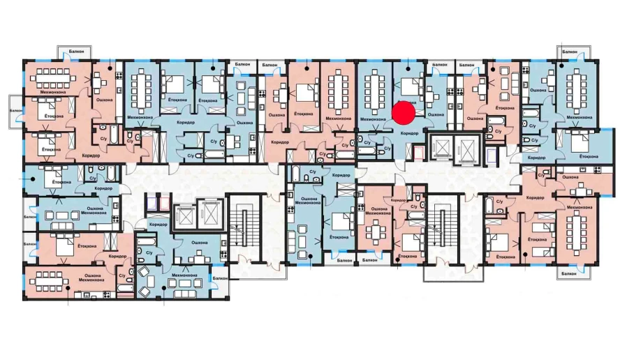 2-комнатная квартира 60.48 м²  7/7 этаж