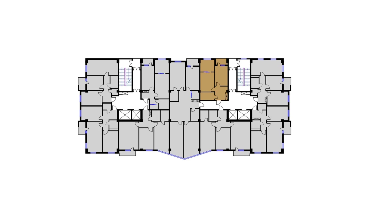 2-комнатная квартира 49.3 м²  9/9 этаж