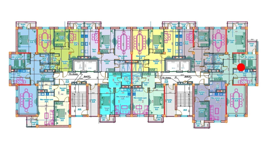 3-комнатная квартира 93.72 м²  3/3 этаж