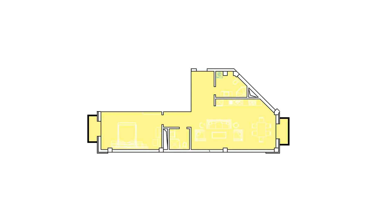 2-комн. квартира 83.68 м²  4/8 этаж | Жилой комплекс Ziynat Capital