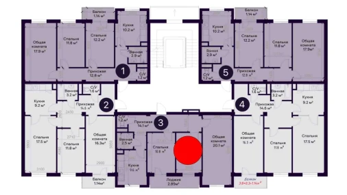 3-xonali xonadon 71 m²  6/7 qavat | YAQINLAR Turar-joy majmuasi