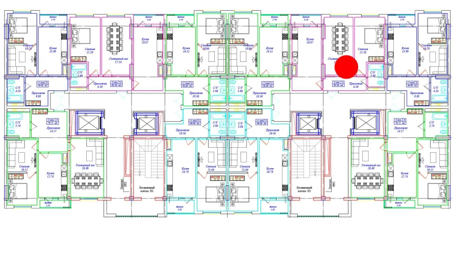 2-комнатная квартира 65.38 м²  10/10 этаж