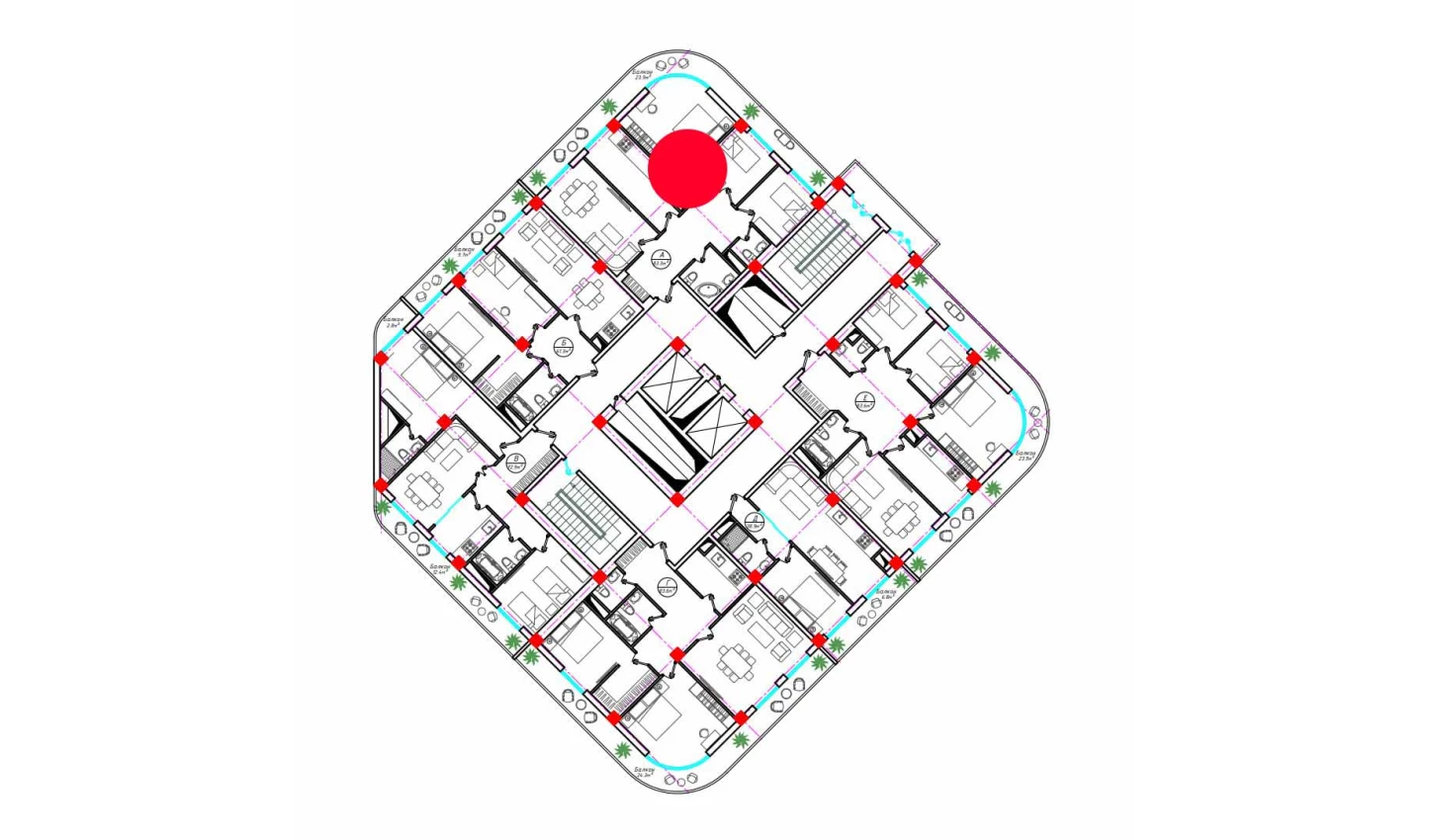 4-комнатная квартира 83.3 м²  14/14 этаж