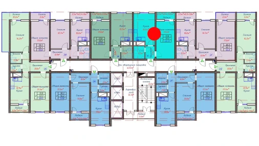 1-комнатная квартира 40.55 м²  3/16 этаж | Жилой комплекс TRINITY