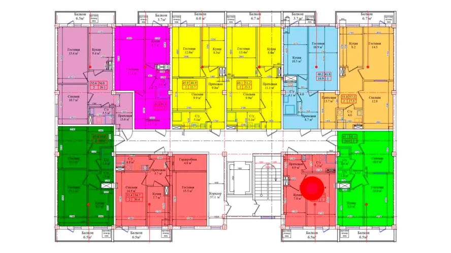 1-комнатная квартира 34.7 м²  8/8 этаж