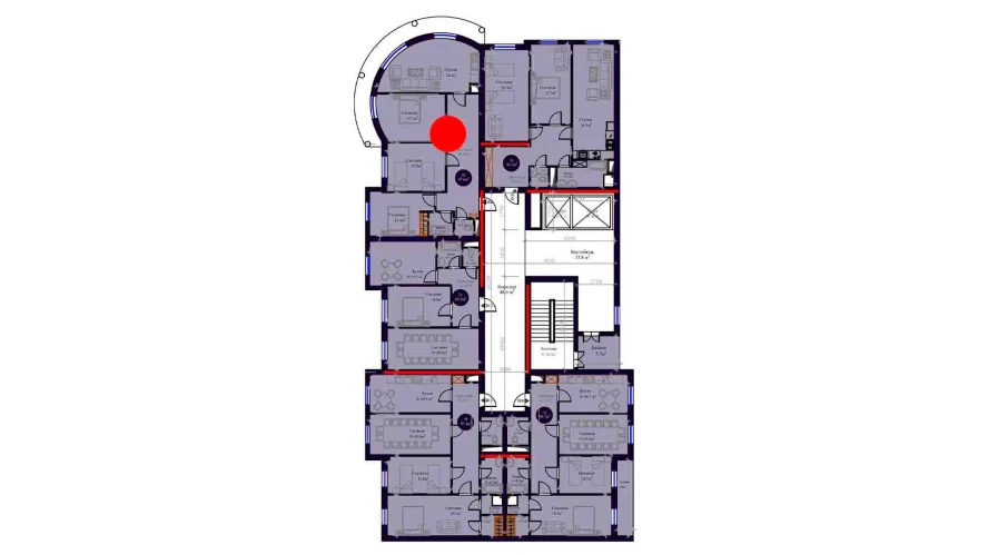 4-комнатная квартира 97.6 м²  3/3 этаж