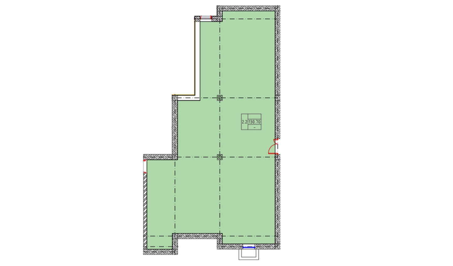 1-комнатная квартира 179.27 м²  1/1 этаж