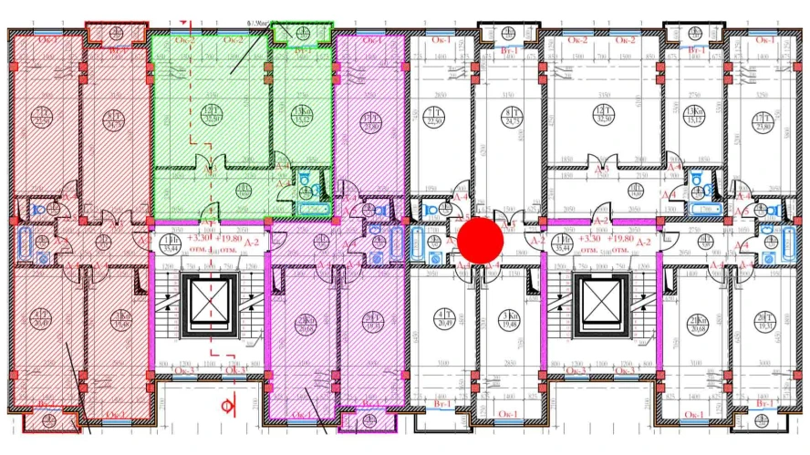 4-комнатная квартира 107.93 м²  6/6 этаж