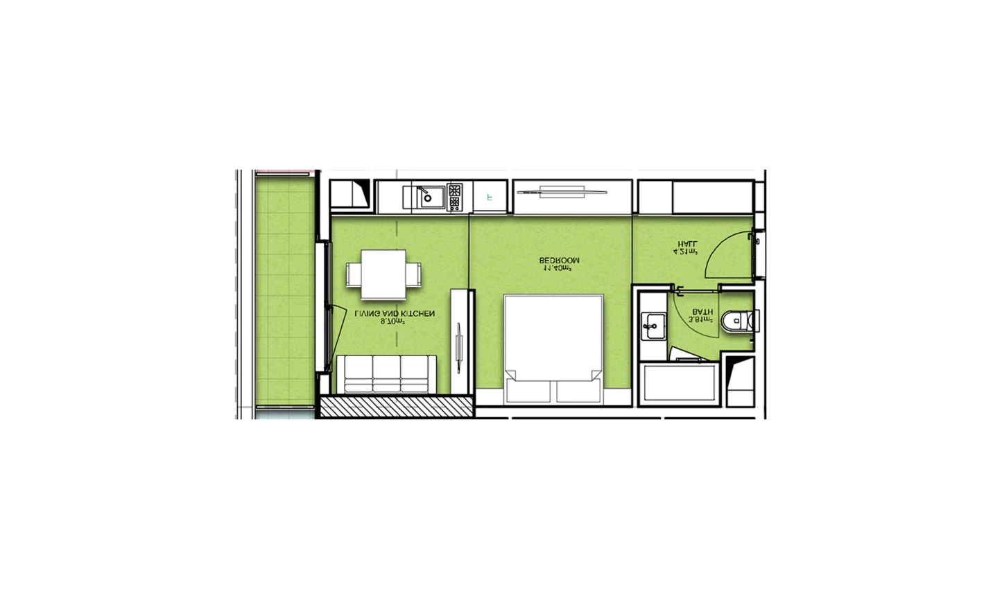 1-комнатная квартира 35.48 м²  16/16 этаж