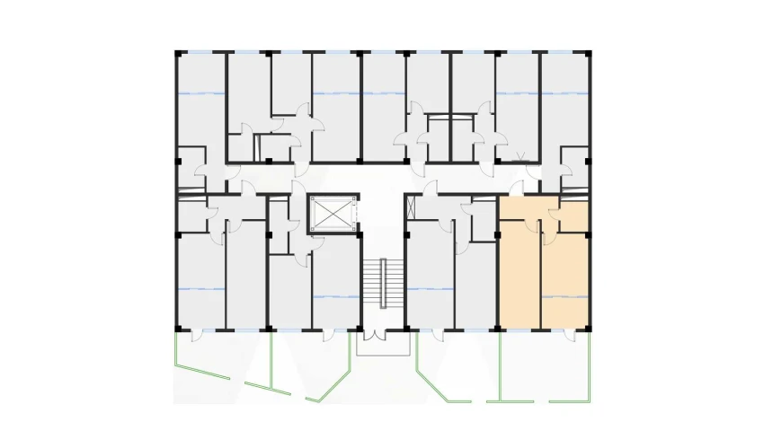 2-комнатная квартира 46.8 м²  1/7 этаж | Жилой комплекс Bochka Resort