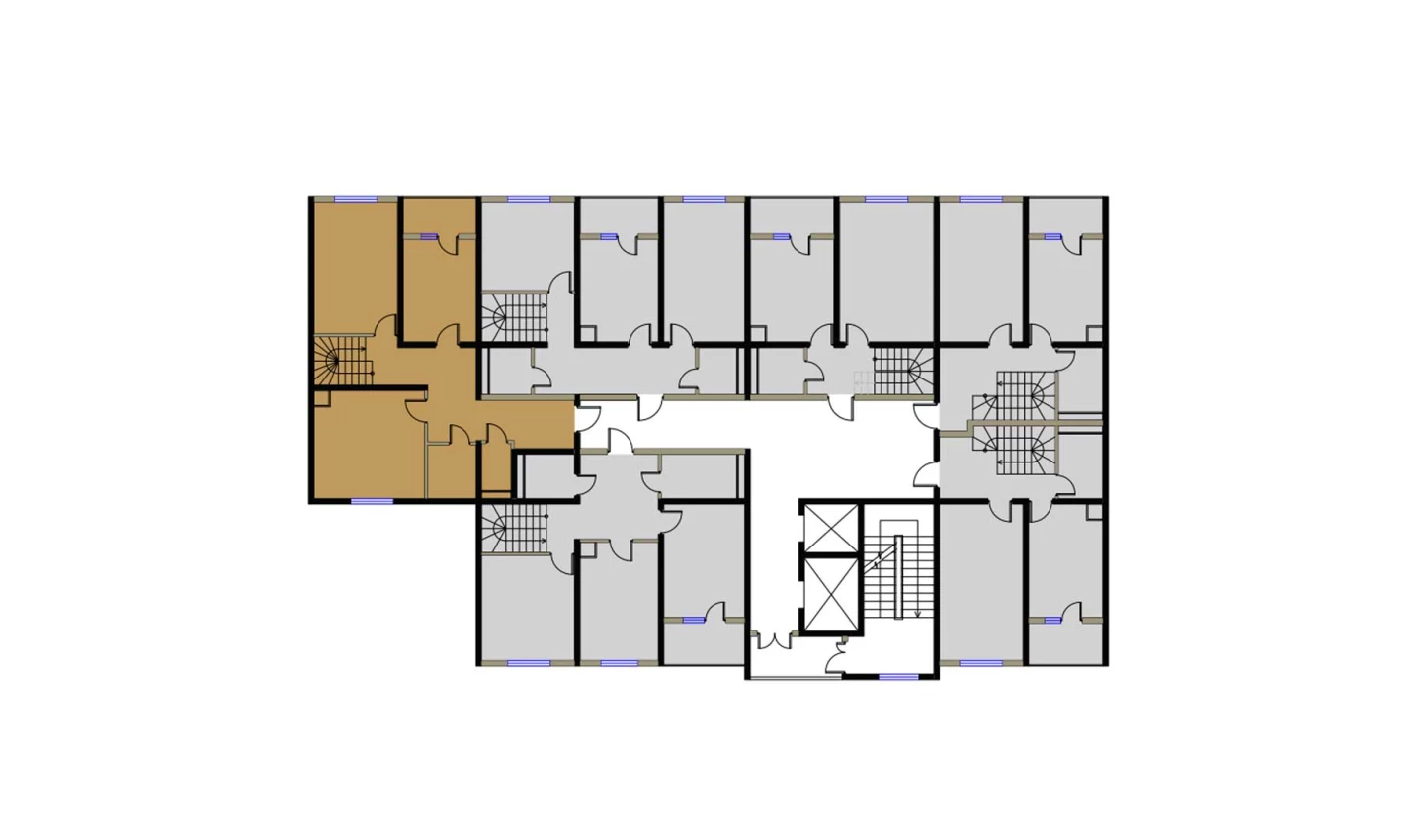 2-комнатная квартира 79.14 м²  1/1 этаж