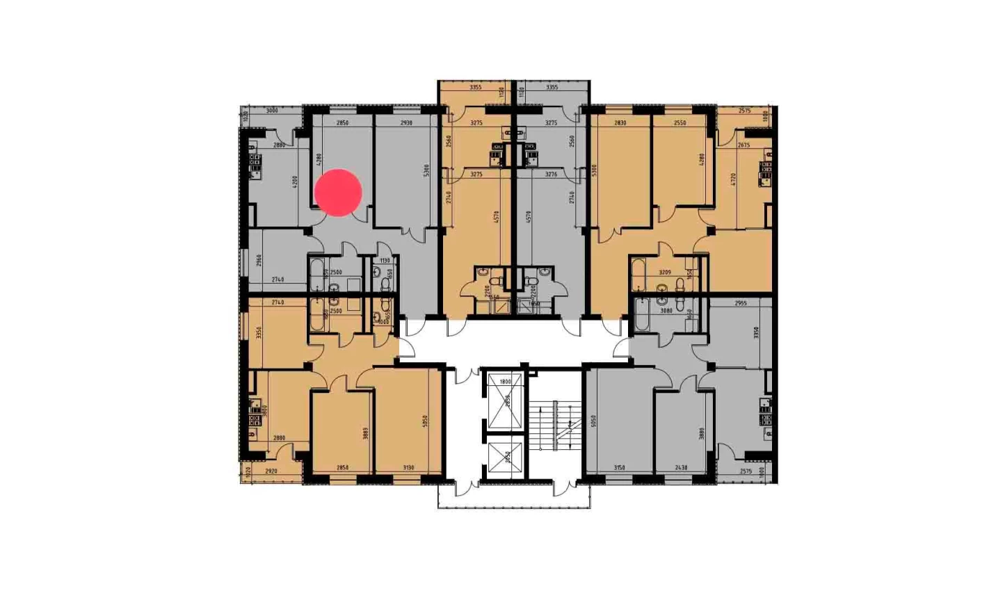 2-комнатная квартира 67.38 м²  7/7 этаж