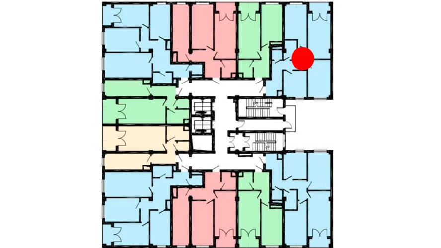 3-комнатная квартира 82 м²  6/6 этаж