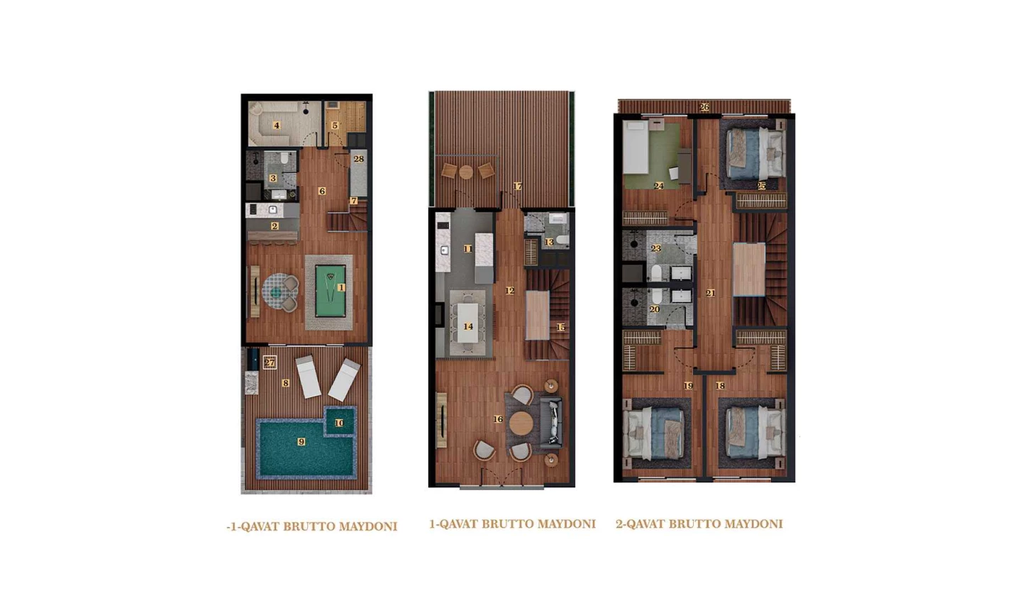 5-комнатная квартира 217.592 м²  1/1 этаж