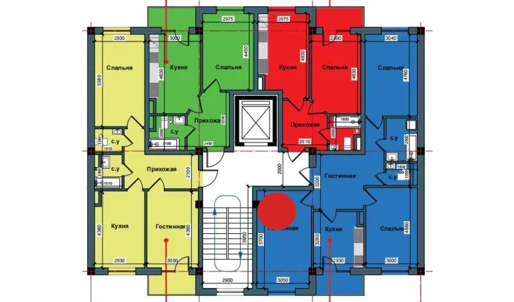 3-xonali xonadon 81.9 m²  9/9 qavat | NUR BARAKA Turar-joy majmuasi