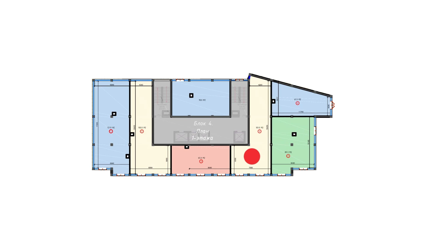 1-комнатная квартира 101 м²  2/2 этаж