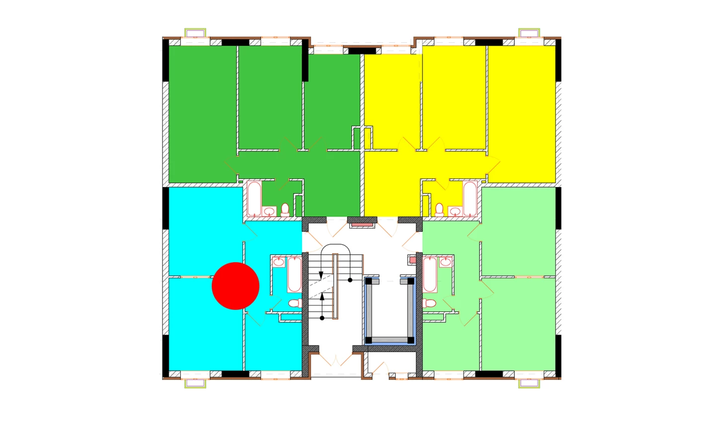 2-комнатная квартира 50 м²  1/1 этаж