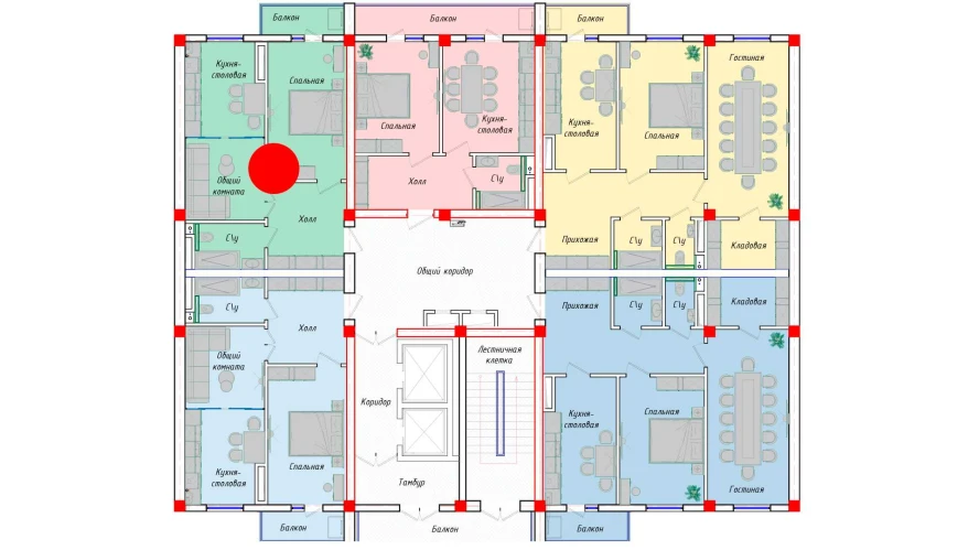 2-комнатная квартира 53.43 м²  10/10 этаж