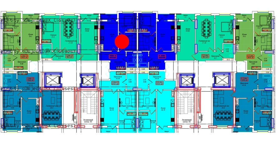 1-комнатная квартира 49.9 м²  4/4 этаж