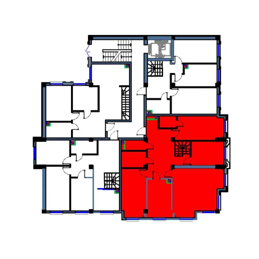 4-комнатная квартира 129 м²  1/1 этаж