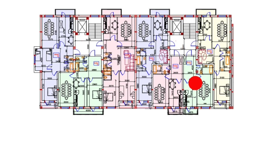 1-xonali xonadon 56 m²  5/5 qavat