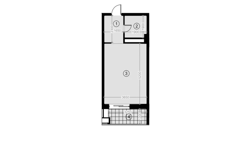 1-комнатная квартира 30.9 м²  5/12 этаж | Жилой комплекс NAVRUZ GROUP