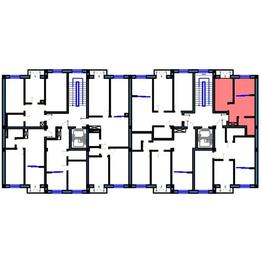 1-комнатная квартира 37.5 м²  6/6 этаж