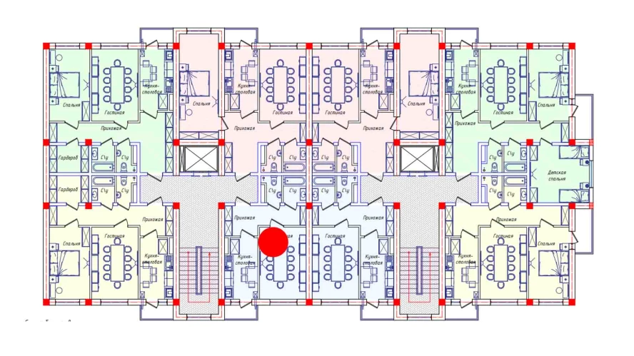 1-комнатная квартира 39.4 м²  6/6 этаж