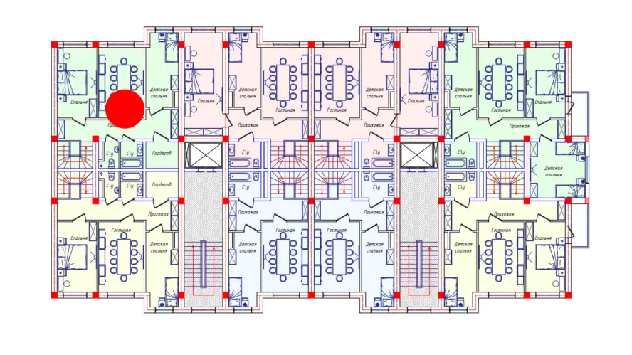 3-комнатная квартира 69.1 м²  8/8 этаж