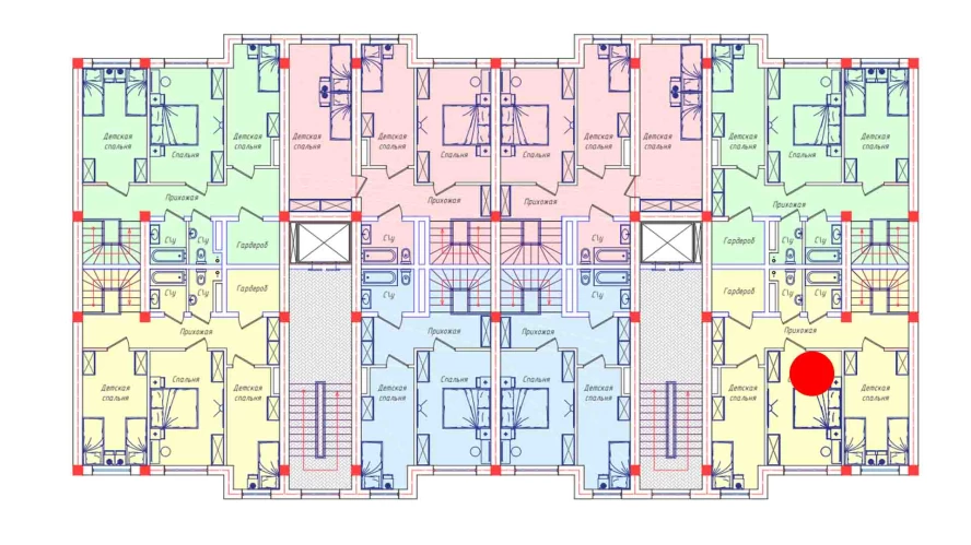 3-комнатная квартира 69.1 м²  8/8 этаж