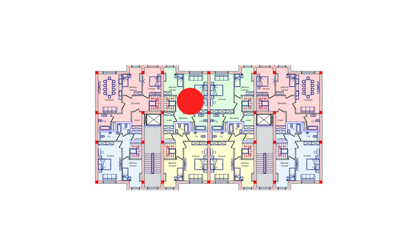 2-комнатная квартира 57.7 м²  8/8 этаж