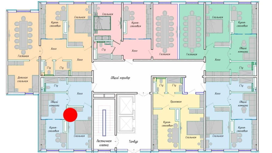 2-комнатная квартира 50.85 м²  1/1 этаж