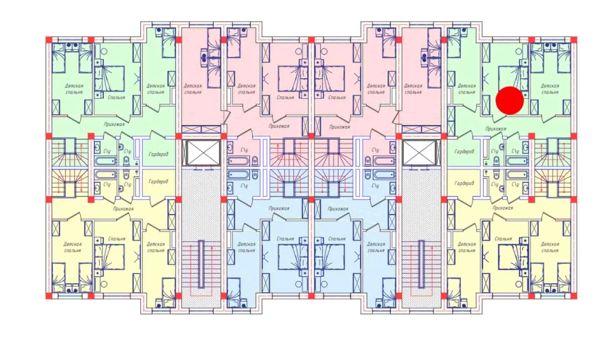 3-комнатная квартира 69.1 м²  8/8 этаж