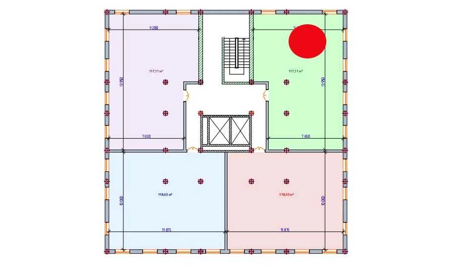 1-xonali xonadon 117.11 m²  0/0 qavat