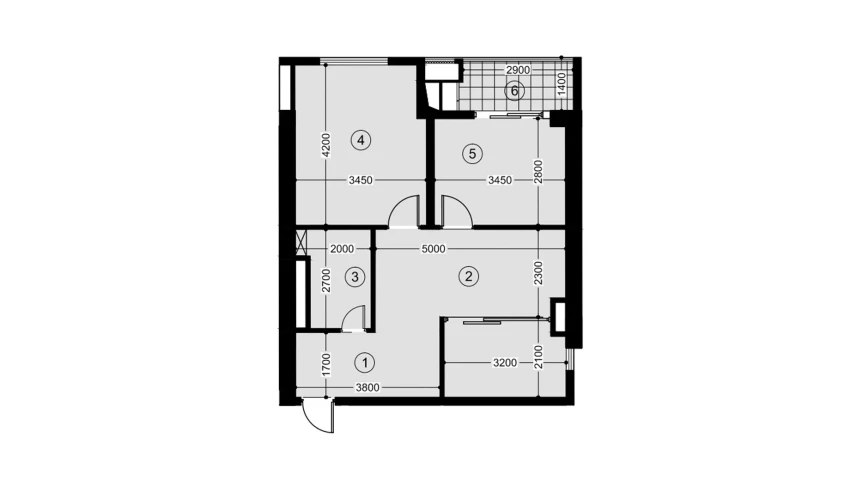 3-комнатная квартира 57.4 м²  4/12 этаж | Жилой комплекс NAVRUZ GROUP