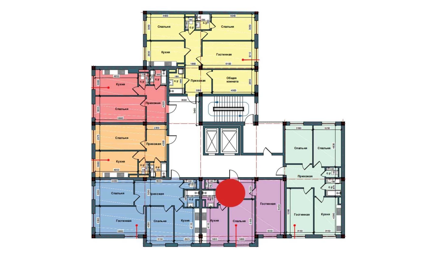 2-xonali xonadon 68.1 m²  2/2 qavat