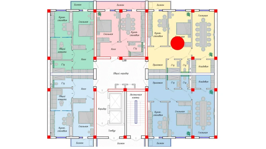 2-xonali xonadon 79.18 m²  12/12 qavat